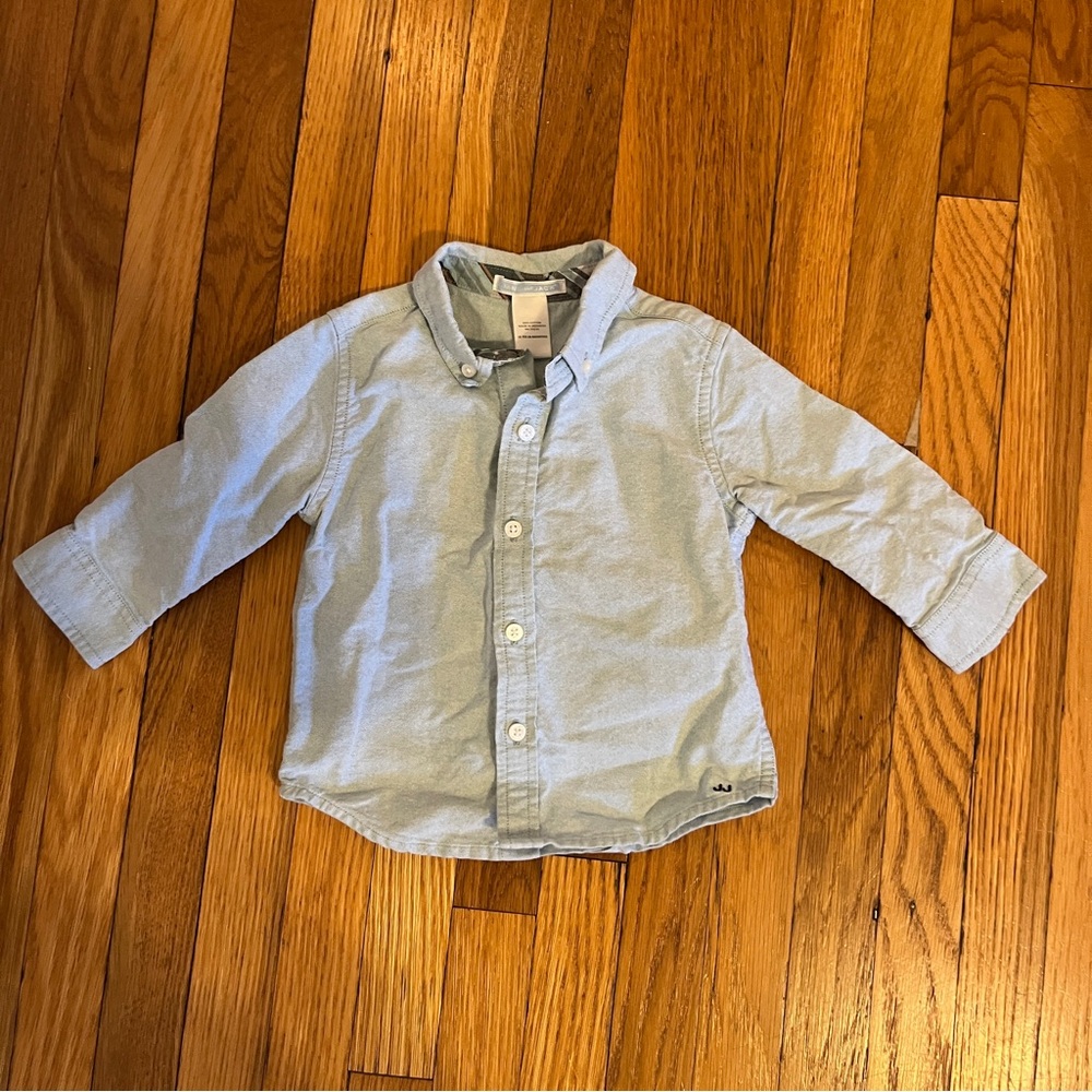 Janie and Jack EUC Light Blue Button-Down Shirt 12-18 Months